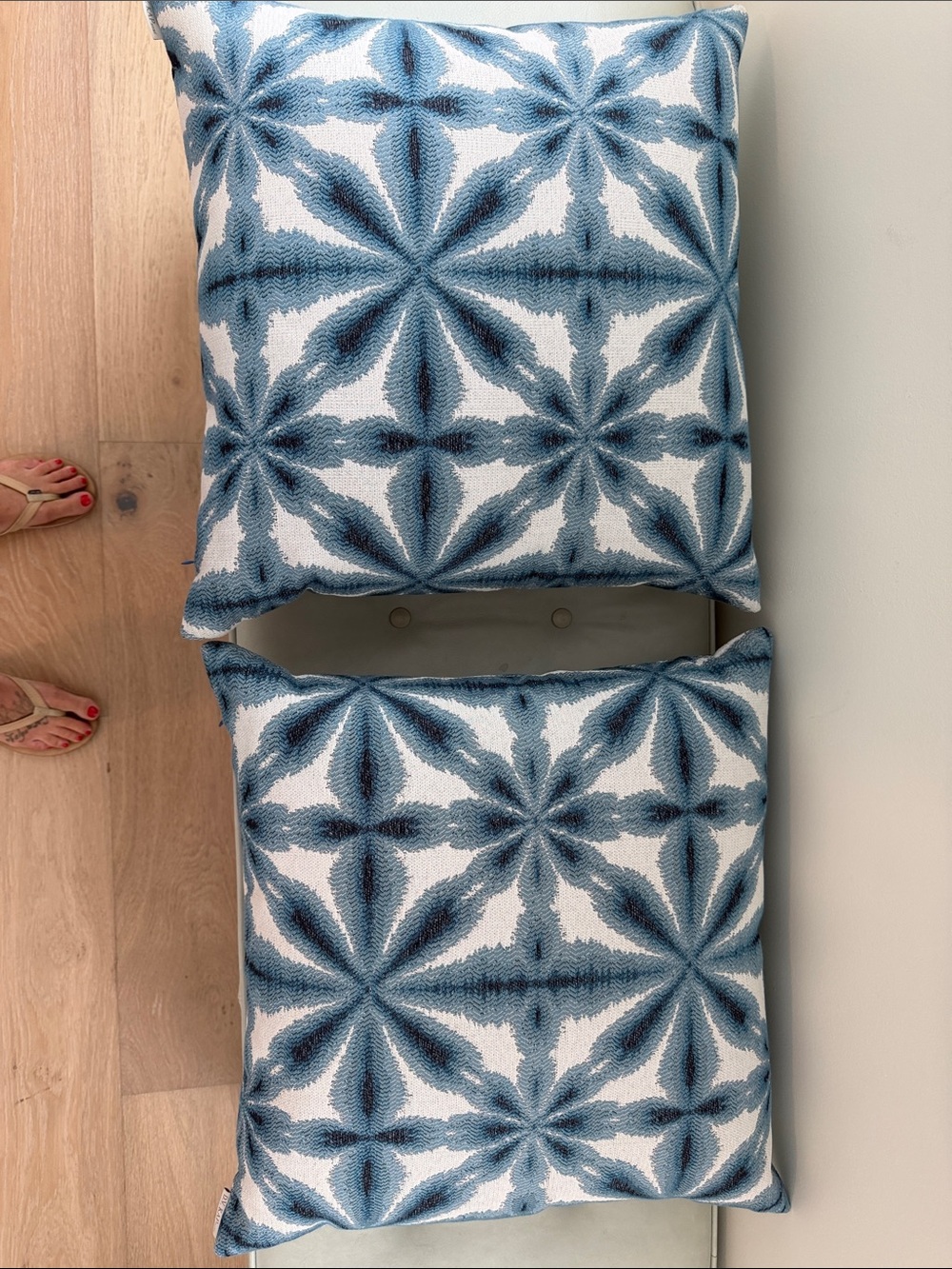Sunshibo Flower Outdoor Reversible
designer Pillow 22x22 set of 2